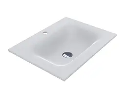 Умивальник Miraggio JESSEL 600 (0001088) Mirasoft, Матовий, Накладний/Врізний, Білий