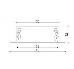 LED профіль з розсіювачем PC матовий опал, 3м KLOODI KLP3513 3 - мініатюра 2