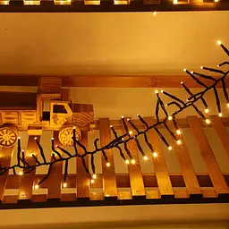 Світлодіодна гірлянда-мішура, 6 метрів, 220V, 600 leds, теплий білий (WLS-2331M6)