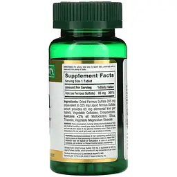 Залізо Nature's Bounty Iron 65 мг 100 таблеток - мініатюра 2