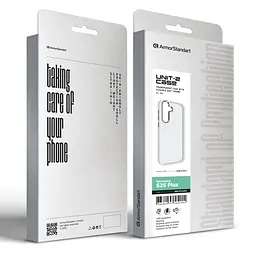 Чехол для Samsung Galaxy S25 Plus 5G, UNIT2, белый, ударопрочный, прозрачный противоударный чехол-накладка из TPU и поликарбоната (PC), с защитными бортиками, защита всего корпуса от ударов и царапин, ArmorStandart (ARM81842) - мініатюра 4