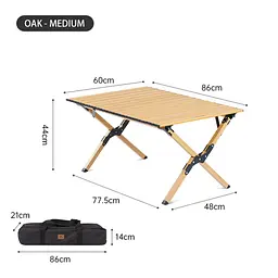 Складний стіл Naturehike розмір M (CNK2300JU010) 86x60см, алюміній, бежевий - мініатюра 2