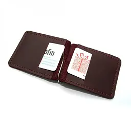 Шкіряний затиск для грошей Gofin 11,5х8,5 см acs0012031 - мініатюра 3