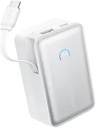 Зовнішній акумулятор Anker Nano 10000mAh 45W Built-In USB-C Cables білий (A1638H21) - мініатюра 2