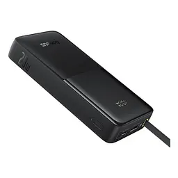 Зовнішній акумулятор Baseus Bipow 2 20000 mAh 20 W з вбудованим кабелем чорний - мініатюра 3
