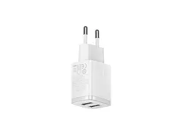 Мережевий зарядний пристрій BASEUS Compact 2xUSB 10.5 W 2.1 A White (CCXJ010202) - мініатюра 3