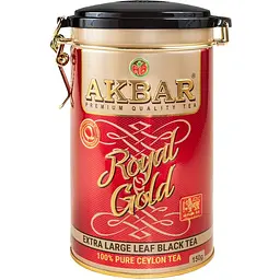 Чай Akbar Royal Gold чорний в металевій банці 150 г