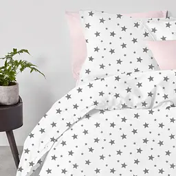 Комплект постільної білизни Cosas полуторний BIG STAR CS4 160 x 220 см (StarBigGrey_Rose_160) - мініатюра 2