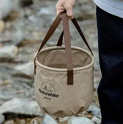 Складне відро Naturehike NH20SJ040 для води із ПВХ 20л (Зелений) - мініатюра 3