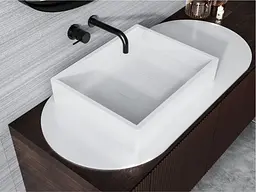 Умивальник Miraggio CAPRI (0000160) Miramarble, Глянцевий, Врізний, Білий - мініатюра 5
