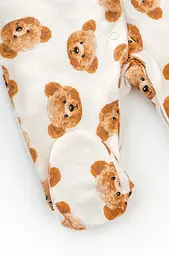 Комбінезон для дівчинки на кнопках з крильцями та пов'язкою Girl Bears з начосом