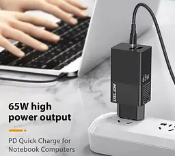 Зарядний пристрій GaN BK378 USB Type-C 65W Мережевий адаптер - мініатюра 3