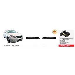 Фари дод. модель Lexus RX 350 2009-12/TY668-LED-BK/DRL-12V4W/eл.проводка