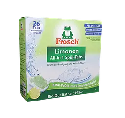 Таблетки для миття посуду в ПММ FROSCH Лимон 20г, 26шт