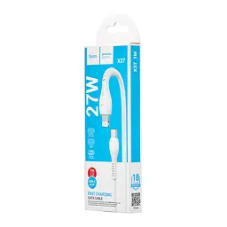 Кабель Hoco X37 Cool power PD charging data cable iP White - мініатюра 2