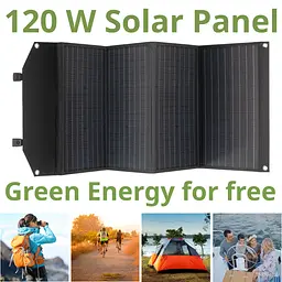 Портативний зарядний пристрій сонячна панель Bresser Mobile Solar Charger 120 Watt USB DC (3810070) - мініатюра 7