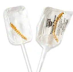Льодяник із комахою Hotlix Tequila Flavored Lollipop with Real Worm Sugar-Free 28г - мініатюра 3