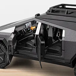 Колекційна металева модель електричного пікапа АвтоЕксперт Tesla Cybertruck Camping з інерцією, світлом та звуком 1:24 - мініатюра 9
