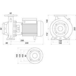 Насос моноблочний Saer IR 32-125A 1,5 кВт (20 м3/год, 25,4 м) - мініатюра 7
