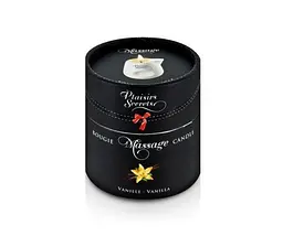 Массажная свеча Plaisirs Secrets Vanilla с ароматом ванили в подарочной упаковке, 80 мл