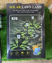 Вуличні садові сонячні світильники Solar Lawn Lamp X20 6 шт. на сонячних батареях підсвічування газону - мініатюра 7