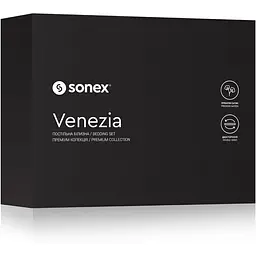 Постільна білизна Sonex Venezia двостороння євро персик/шампань (SO102461) - мініатюра 8