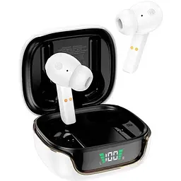 Бездротові навушники Hoco EW18 | TWS, mic, LED, 3.5h, BT5.3, 25/300mAh White
