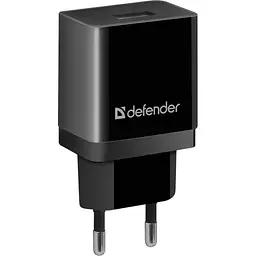Зарядний пристрій 1xUSB 11W 2.1А EPA-10 чорний пакет Defender