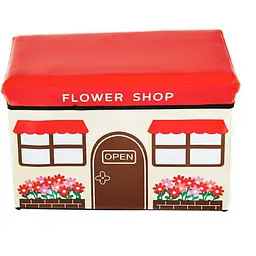 Ящик для іграшок складний квітковий магазин Flower Shop з кришкою водонепроникний UKC 40х25 см Різнокольоровий