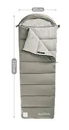 Спальник Naturehike M400 (NH20MSD02) +1°C - з капюшоном - лівий - зелений - мініатюра 2