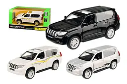 Іграшкова машинка позашляховик металева Land Cruiser Prado 1:42 Автопром 4327, 3 кольори, коробка 14,5 х6, 5х7 см