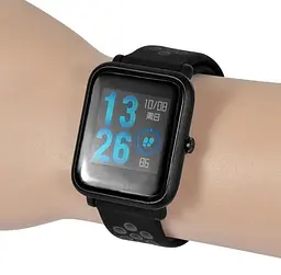 Спортивний ремінець Primo Perfor Sport для годинника Xiaomi Amazfit Bip/Bip Lite/ Amazfit GTS Black Grey - мініатюра 6