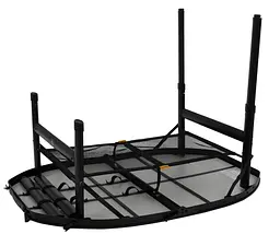 Стіл Bo-Camp Woodbine Oval 100x70 cm Black/Wood look (1404185) - мініатюра 5