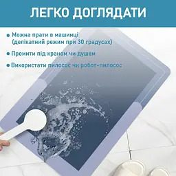 Набір діатомітових килимків для ванної та кухні Aquarius 50х80 см/50х120 см Блакитний - мініатюра 8