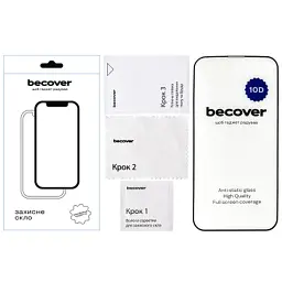 Скло захисне BeCover Apple iPhone 13 10D Black (711513) - мініатюра 2