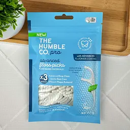 Флос зубочистки The Humble Co. Pro подвійні з фтором (м'ята), 40 шт