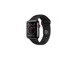 Смарт-годинник Apple Watch Series 3 GPS + Cellular 42mm Space Black Stainless Steel w. Black Sport B. (MQK92)