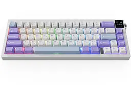 Клавиатура игровая механическая беспроводная Ajazz AK-650WP White-Purple RGB Flying Fish Switch Hot-Swap 2.4G/Bluetooth/USB - мініатюра 2