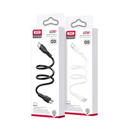 Кабель XO NB-Q231B Rock Series Type-c to Type-C 60W Data Cable Білий - мініатюра 2