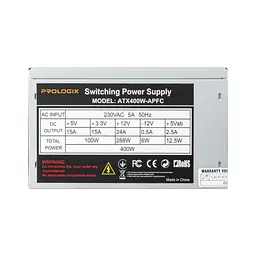 Блок живлення Prologix 400W APFC Bulk (Prologix 400W Bulk (E)) - мініатюра 10