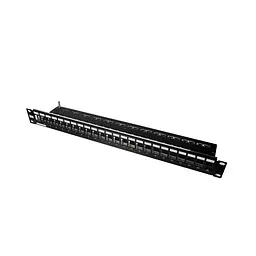 Патч-панель 24 порти Keystone NVC-P-05/24 19" 1U неекранована (73-00146) - мініатюра 1