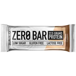 Набір батончик протеїнових BiotechUSA Zero Bar: Chocolate-Banana + Chocolate-Marzipan + Chocolate-Caramel + Cappuccino + Double chocolate 250 г (5 шт. х 50 г) - мініатюра 4