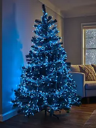 Новорічна гірлянда вулична Різдвяна фея GarlandoPro 50 м 500 LED білий провід Синій CF500L50MWBL - мініатюра 5