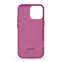 Силиконовый чехол с MagSafe для Apple iPhone 16 Pro, ICON2 MagCase, розовый, противоударный, панель с мягкой подкладкой, защита всего корпуса, поддержка беспроводной зарядки, совместим с защитными стеклами и пленками, ArmorStandart (ARM81319) - мініатюра 2