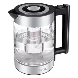 Електрочайник HOCO HA01A Kitchen high boron glass electric kettle 1.8L скляний з підсвічуванням блакитний
