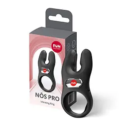 Ерекційне віброкільце з подвійною стимуляцією клітора Fun Factory NŌS PRO Black, 2 мотори - мініатюра 7