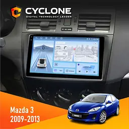 Штатна магнітола Mazda 3 2009-2013 Cyclone C9-012 4x64, DSP, 4G Cyclone (НФ-00007933)