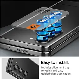 Захисне скло для камери Spigen Glass tR EZ Fit Optik Pro Black для Samsung Galaxy Z Fold5 (2 шт.) (AGL06524) - мініатюра 8