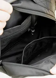 Сумка через плече бананка Sambag Flex чорна тканева 30 × 17 × 10 см (85351065m) - мініатюра 7