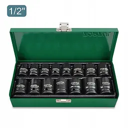 Набір ударних головок TOPTUL 1/2" 10-24мм 15од. GDAD1501